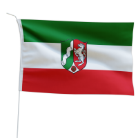 Marineo Gastlandflagge Bootsfahne Gastflagge Fahne Flagge f&uuml;r Boot oder Motorrad - 20 x 30cm, NRW Nordrhein-Westfalen