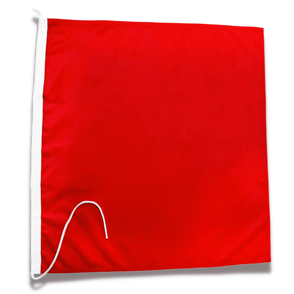 Notflagge Signalflagge Notfahne Signalfahne Bodensee Bootsfahne UV-best&auml;ndig &ndash; rot, 60 x 60 cm